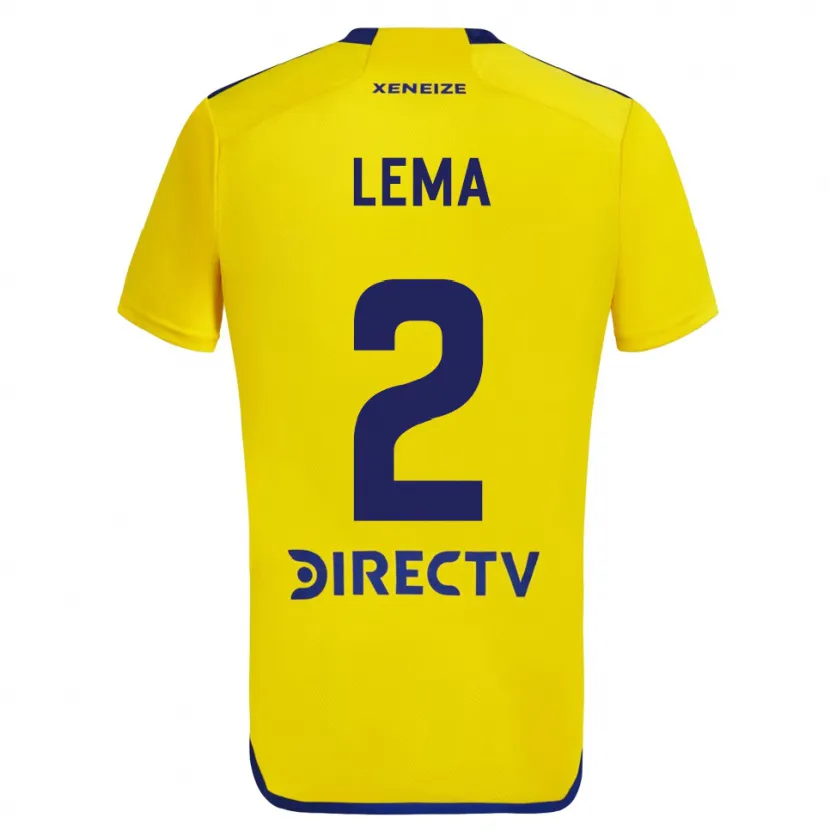 Danxen Kid Cristian Lema #2 Yellow Blue Away Jersey 2024/25 T-Shirt