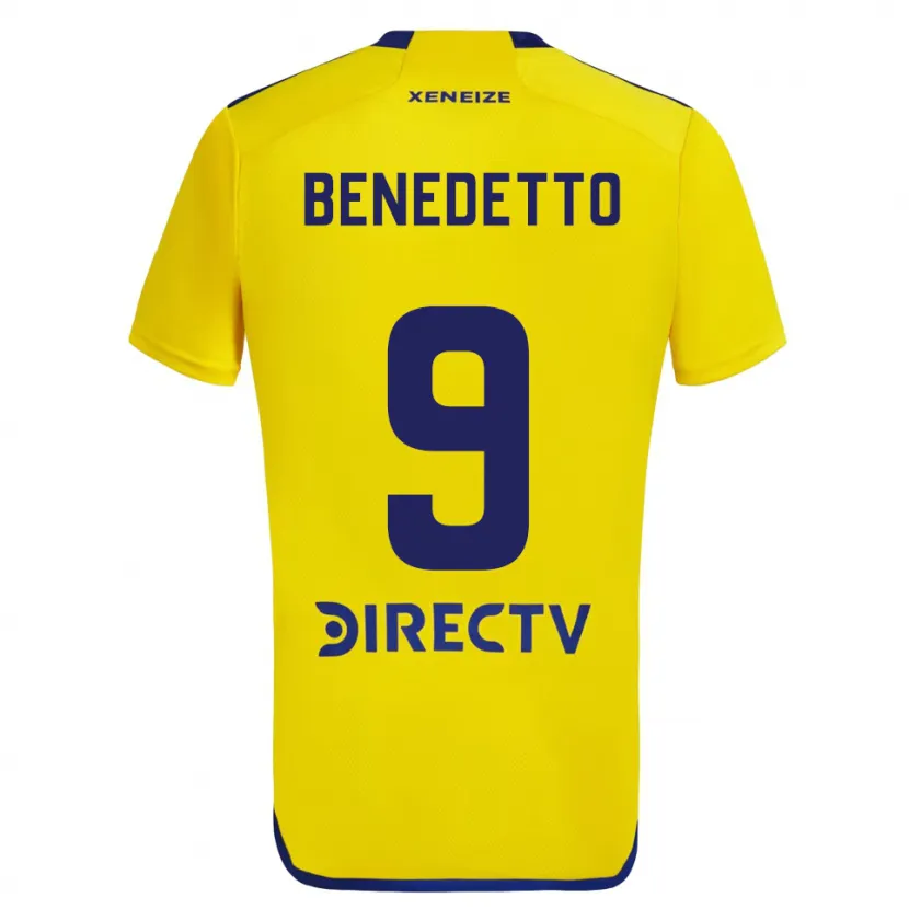 Danxen Kid Darío Benedetto #9 Yellow Blue Away Jersey 2024/25 T-Shirt