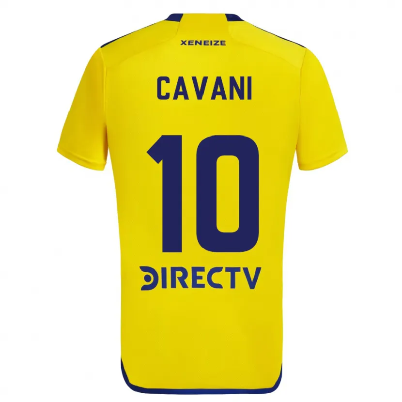 Danxen Kid Edinson Cavani #10 Yellow Blue Away Jersey 2024/25 T-Shirt