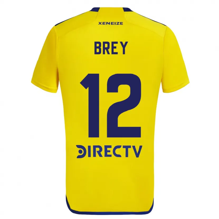 Danxen Kid Leandro Brey #12 Yellow Blue Away Jersey 2024/25 T-Shirt