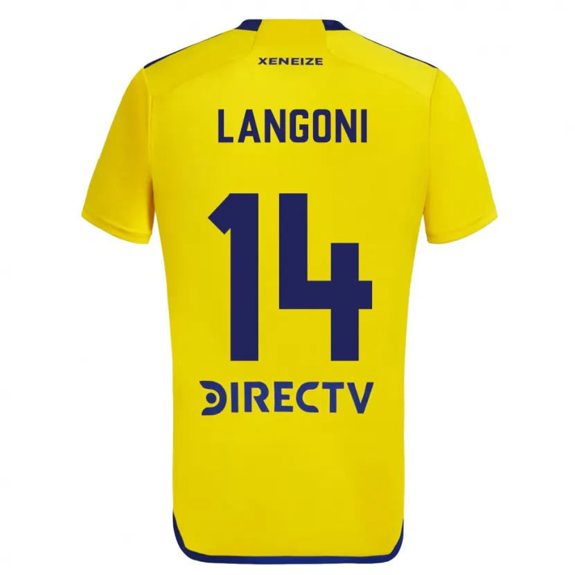 Danxen Kid Luca Langoni #14 Yellow Blue Away Jersey 2024/25 T-Shirt