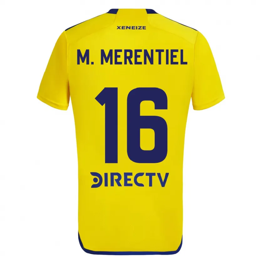 Danxen Kid Miguel Merentiel #16 Yellow Blue Away Jersey 2024/25 T-Shirt