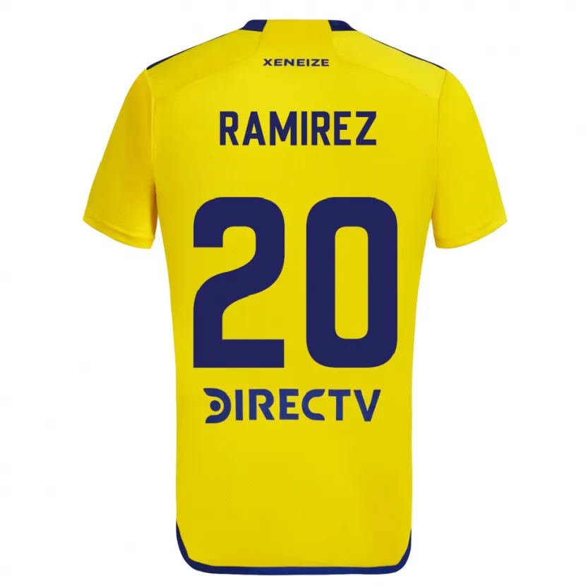 Danxen Kid Juan Ramírez #20 Yellow Blue Away Jersey 2024/25 T-Shirt