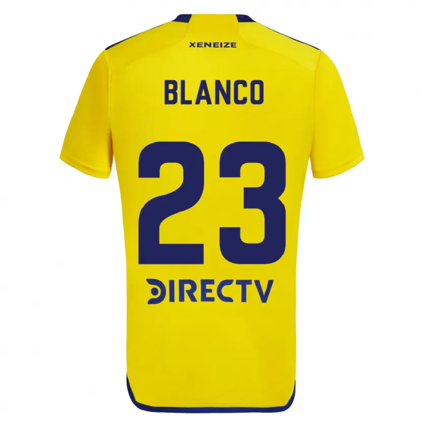 Danxen Kid Lautaro Blanco #23 Yellow Blue Away Jersey 2024/25 T-Shirt