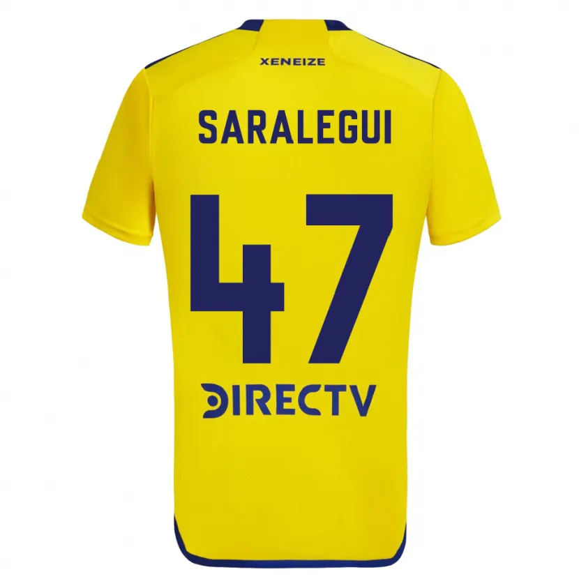 Danxen Kid Jabes Saralegui #47 Yellow Blue Away Jersey 2024/25 T-Shirt