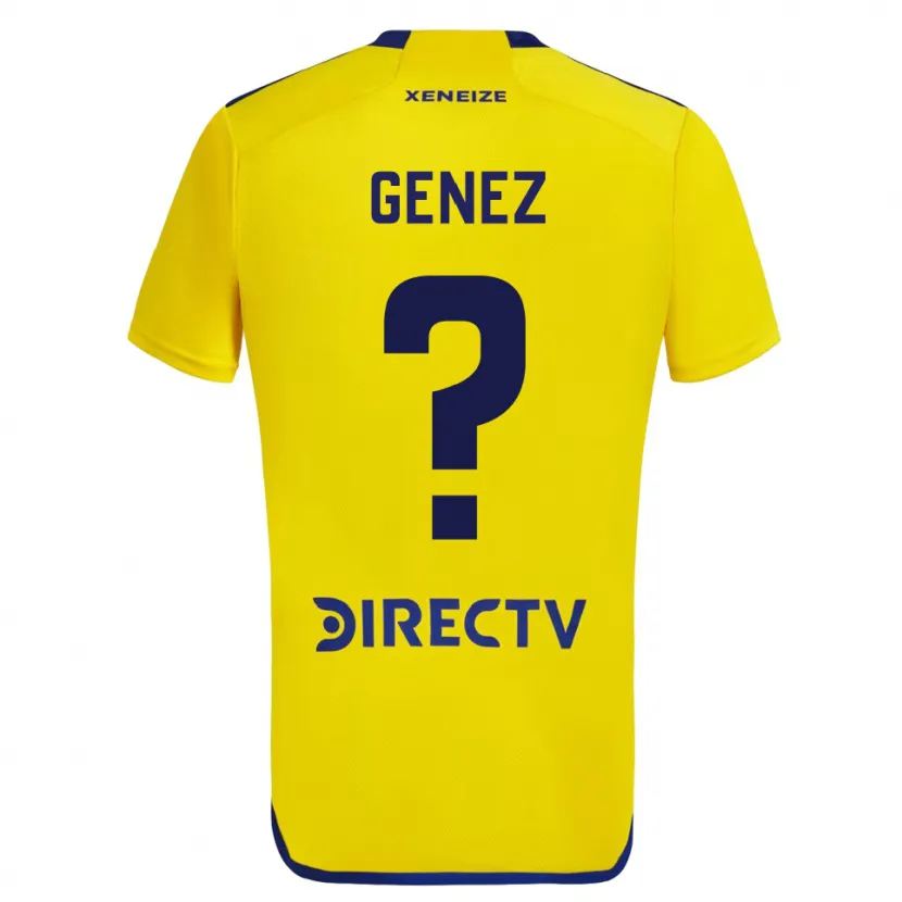 Danxen Kid Nahuel Genez #0 Yellow Blue Away Jersey 2024/25 T-Shirt