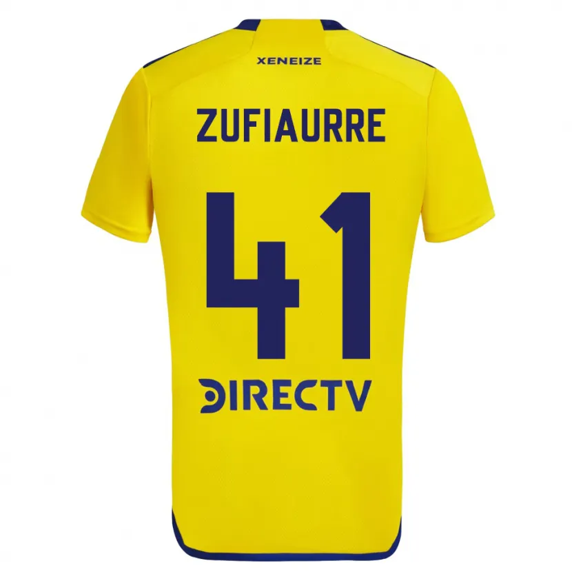 Danxen Kid Iker Zufiaurre #41 Yellow Blue Away Jersey 2024/25 T-Shirt