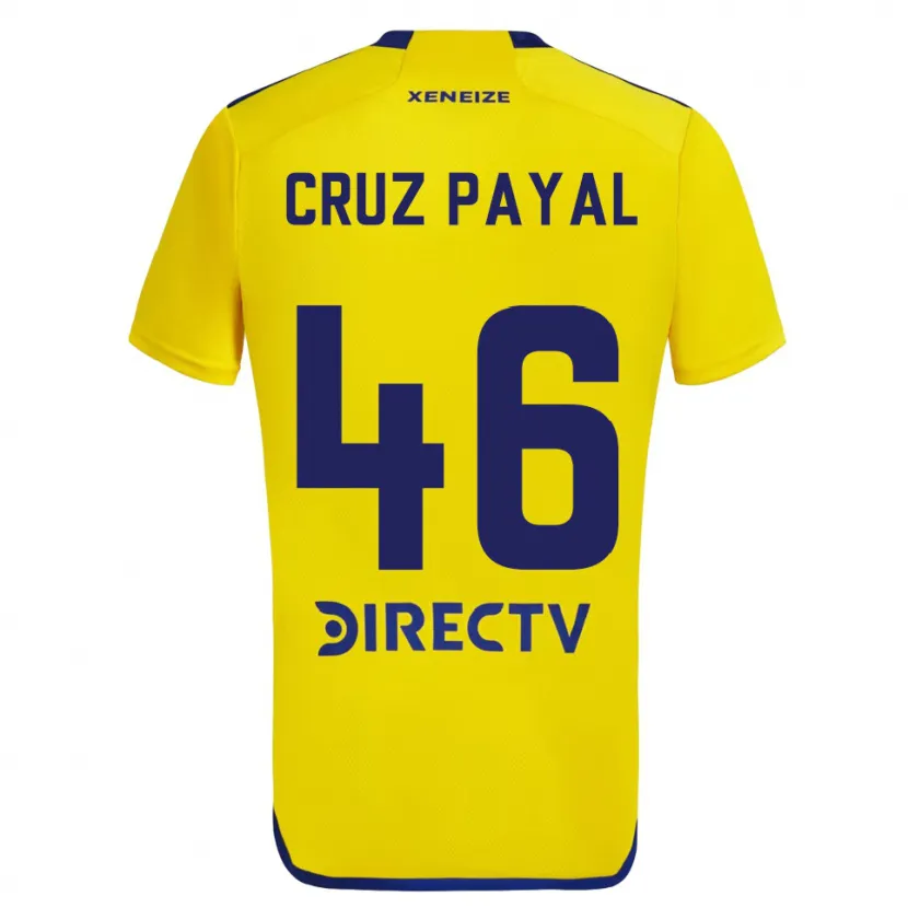 Danxen Kid Juan Cruz Payal #46 Yellow Blue Away Jersey 2024/25 T-Shirt