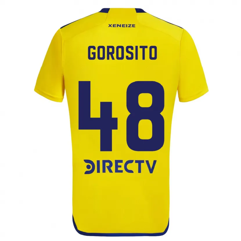 Danxen Kid Dylan Gorosito #48 Yellow Blue Away Jersey 2024/25 T-Shirt