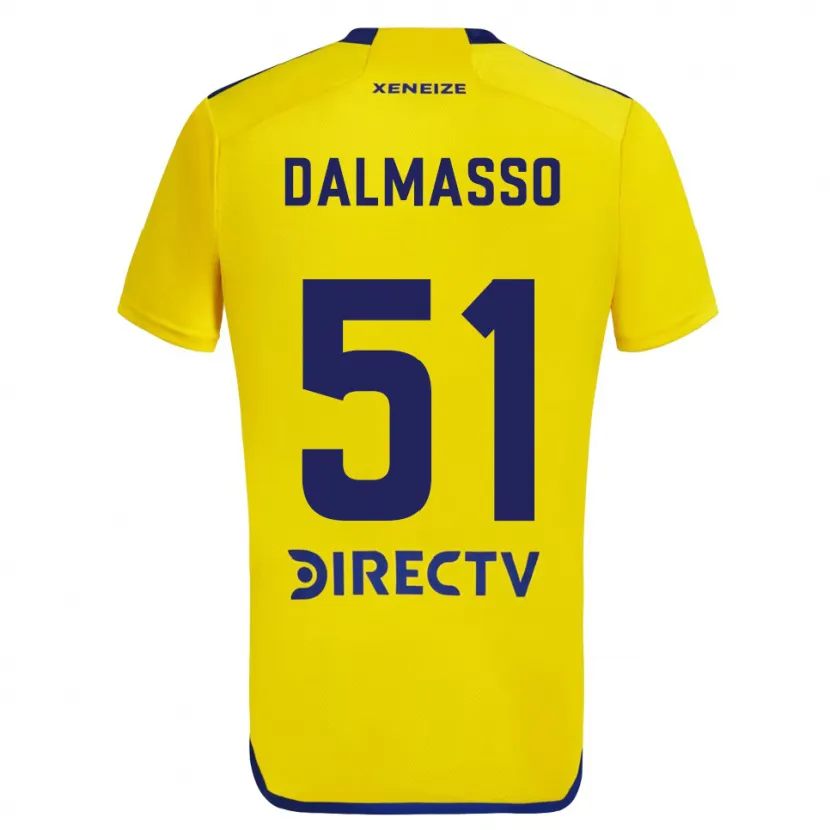 Danxen Kid Santiago Dalmasso #51 Yellow Blue Away Jersey 2024/25 T-Shirt