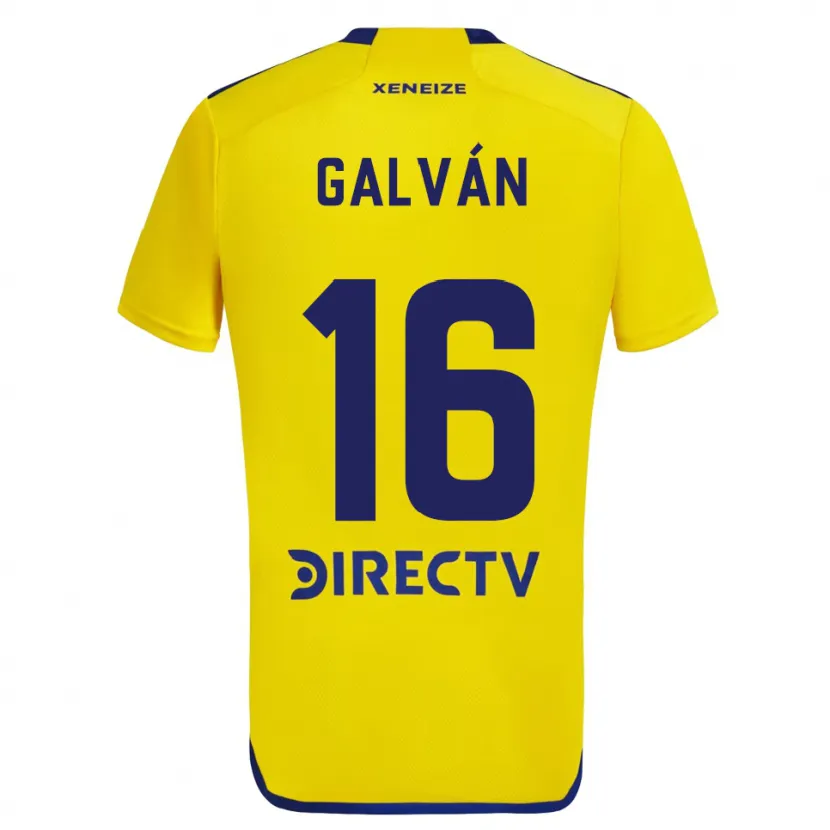 Danxen Kid Lucas Galván #16 Yellow Blue Away Jersey 2024/25 T-Shirt