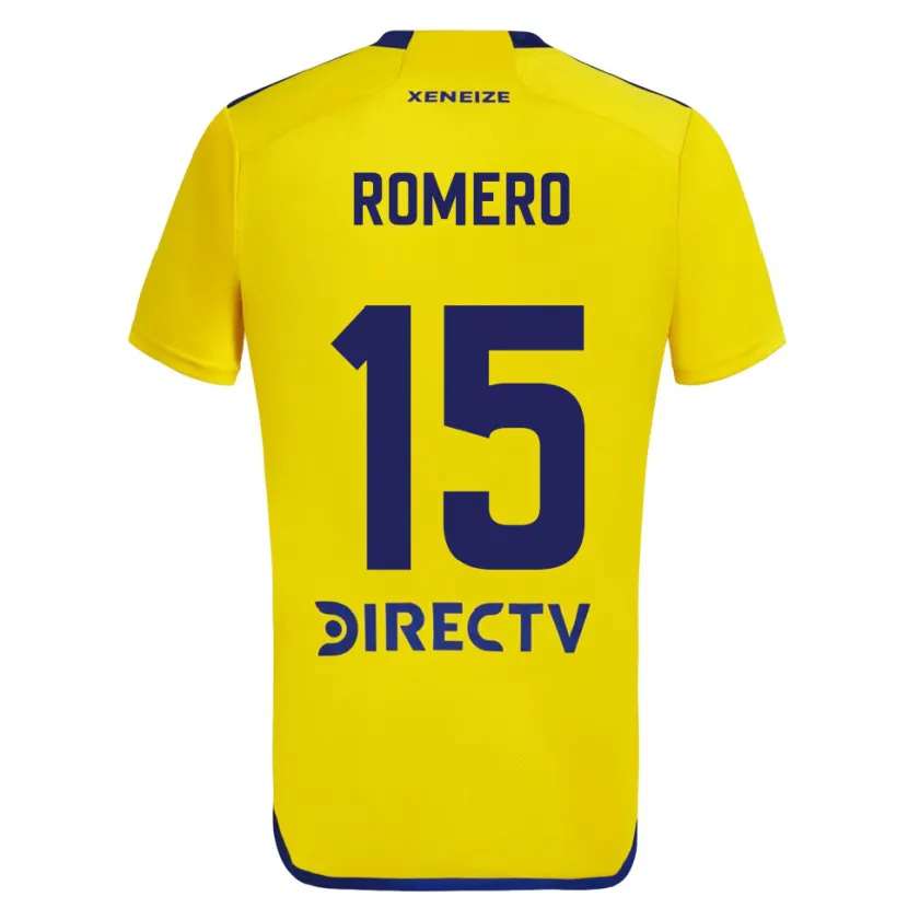 Danxen Kid Alejo Romero #15 Yellow Blue Away Jersey 2024/25 T-Shirt