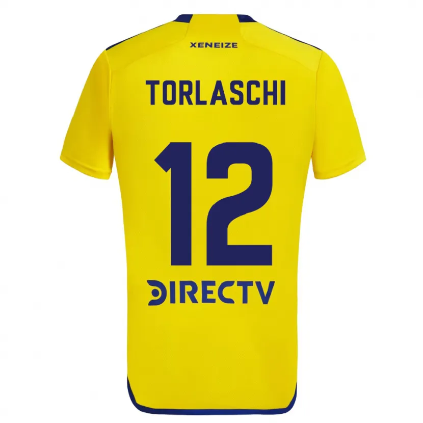 Danxen Kid Lucas Torlaschi #12 Yellow Blue Away Jersey 2024/25 T-Shirt