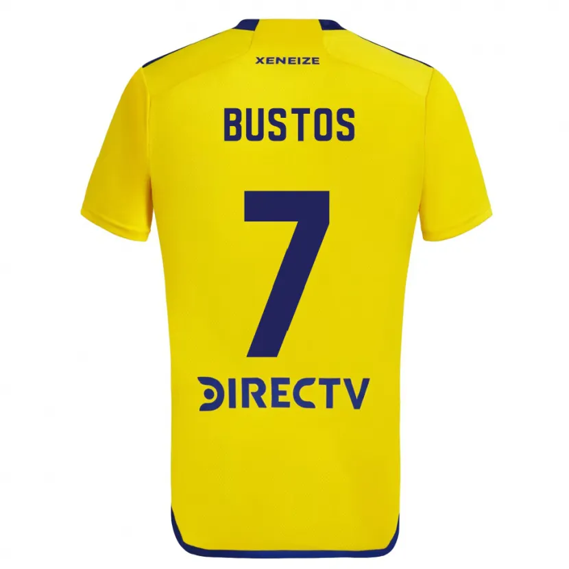 Danxen Kid Tomás Bustos #7 Yellow Blue Away Jersey 2024/25 T-Shirt