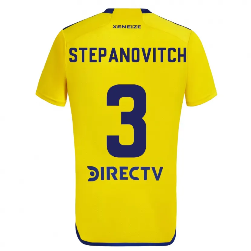 Danxen Kid Nicolás Stepanovitch #3 Yellow Blue Away Jersey 2024/25 T-Shirt