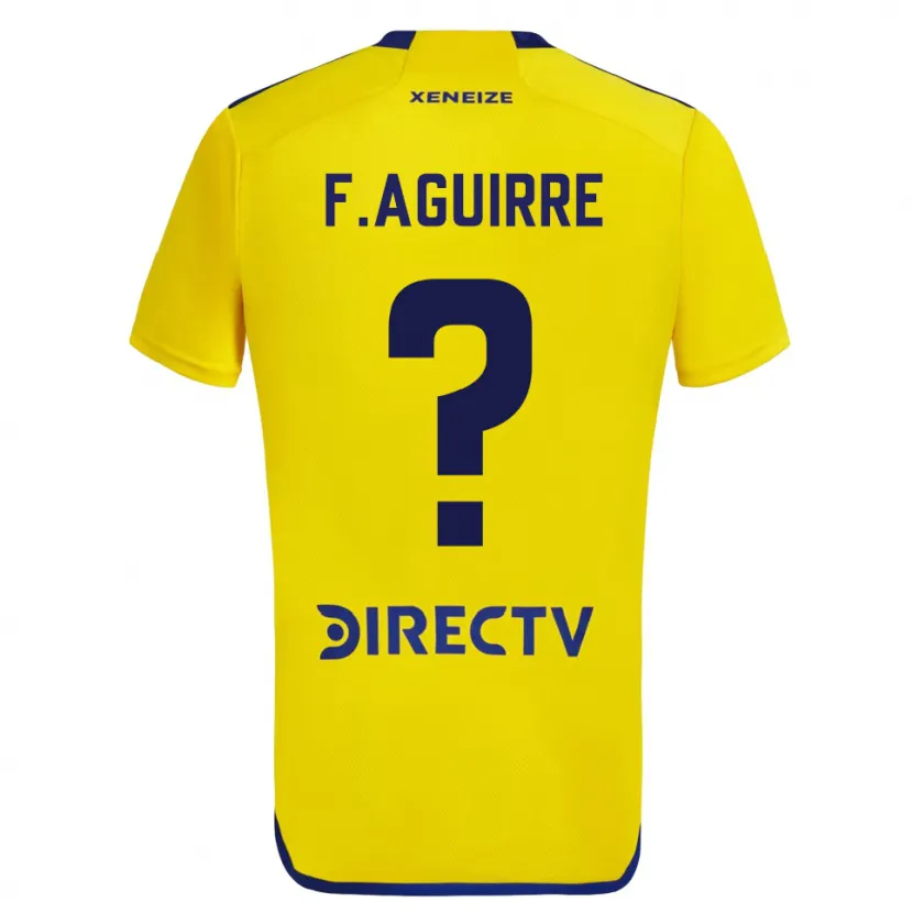 Danxen Kid Federico Aguirre #0 Yellow Blue Away Jersey 2024/25 T-Shirt