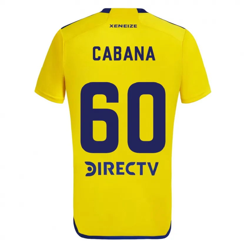 Danxen Kid Juan Pablo Cabaña #60 Yellow Blue Away Jersey 2024/25 T-Shirt