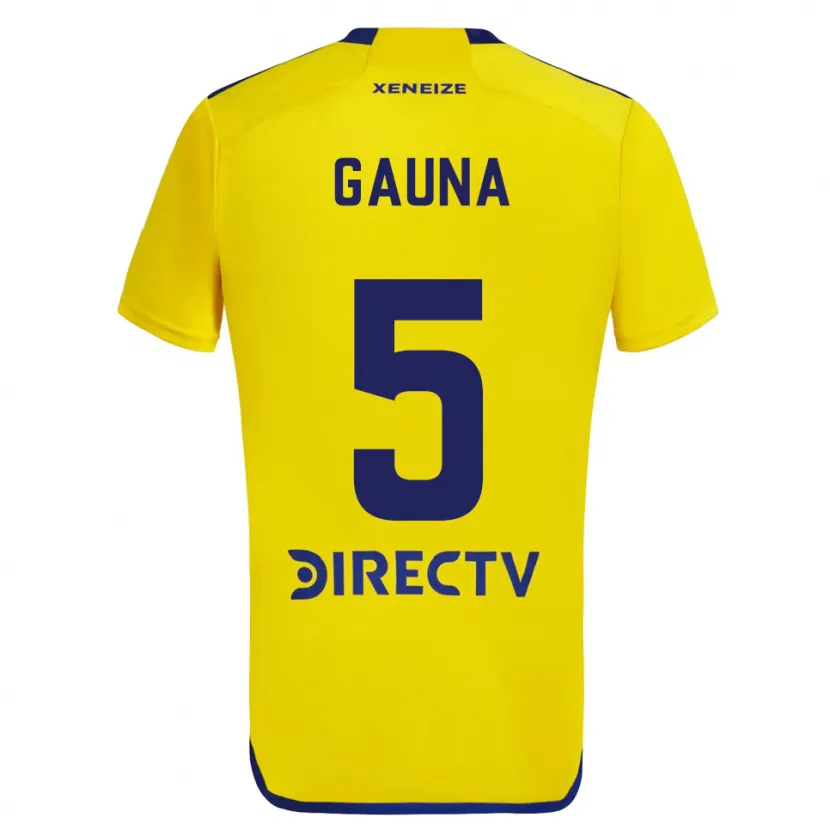 Danxen Kid Santiago Gauna #5 Yellow Blue Away Jersey 2024/25 T-Shirt