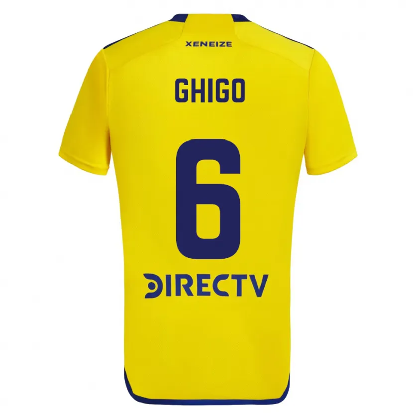 Danxen Kid Cecilia Ghigo #6 Yellow Blue Away Jersey 2024/25 T-Shirt