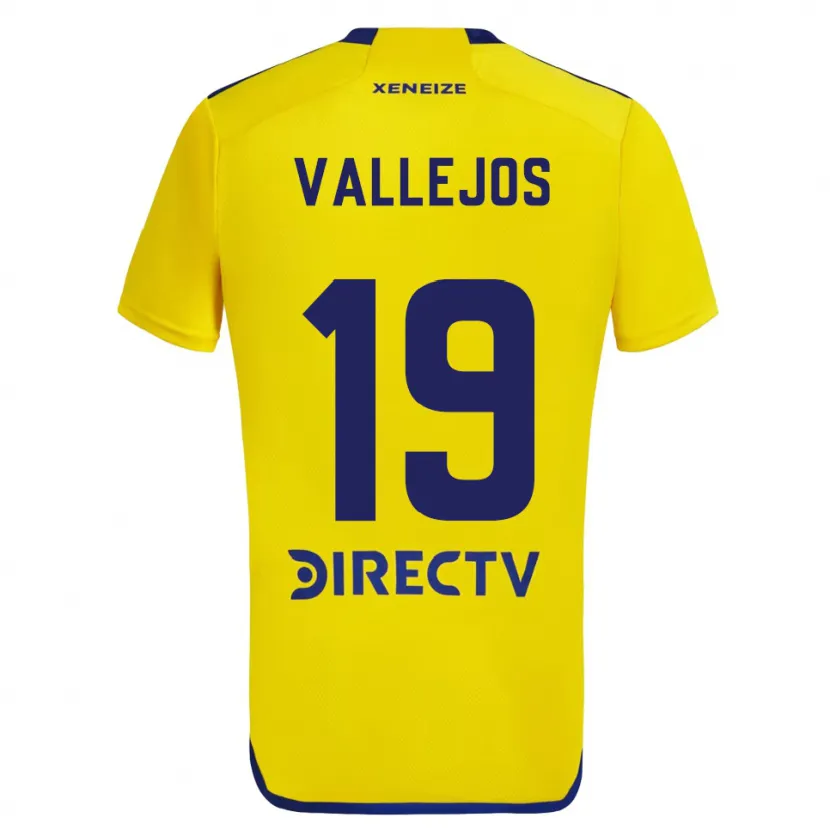 Danxen Kid Fabiana Vallejos #19 Yellow Blue Away Jersey 2024/25 T-Shirt