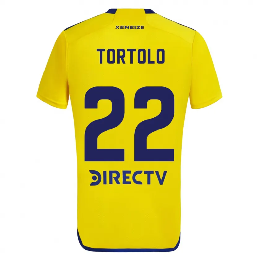 Danxen Kid Dulce Tortolo #22 Yellow Blue Away Jersey 2024/25 T-Shirt