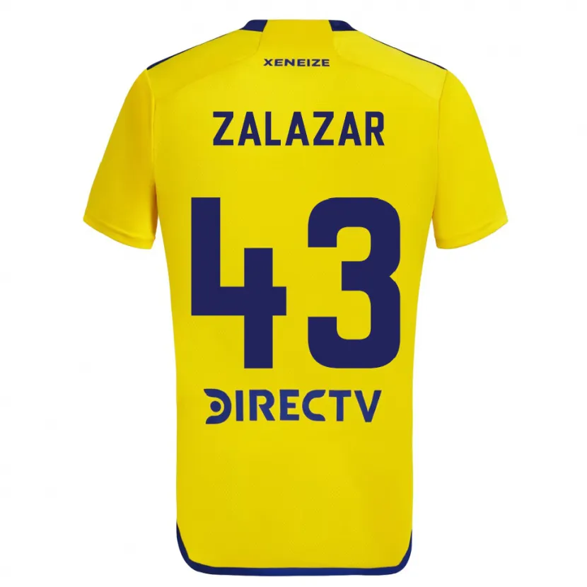 Danxen Kid Maximiliano Zalazar #43 Yellow Blue Away Jersey 2024/25 T-Shirt