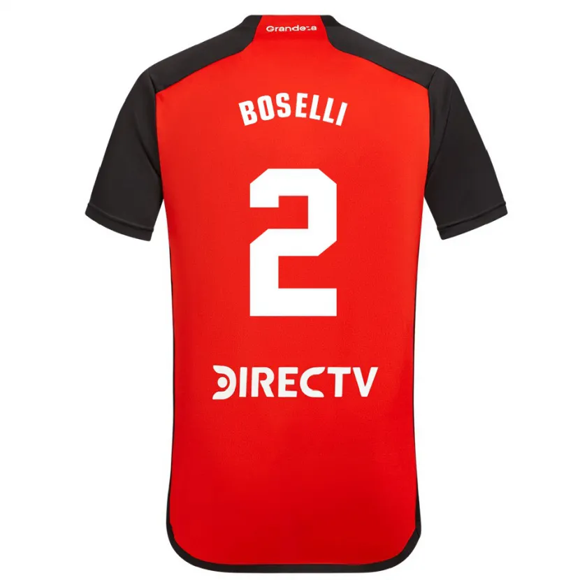 Danxen Kid Sebastián Boselli #2 Red Black White Away Jersey 2024/25 T-Shirt