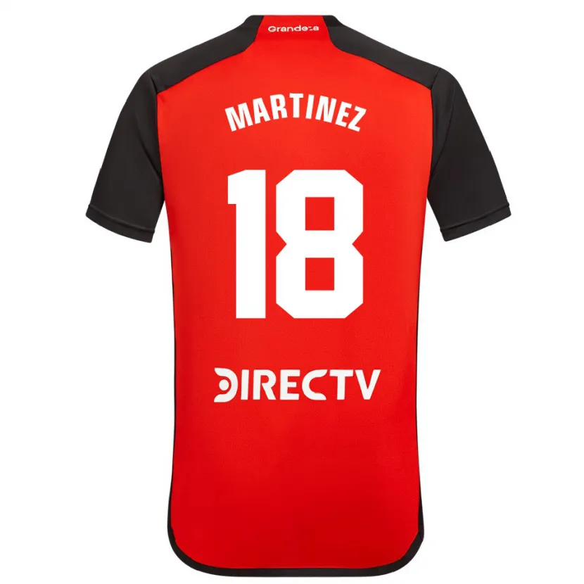 Danxen Kid Pity Martínez #18 Red Black White Away Jersey 2024/25 T-Shirt