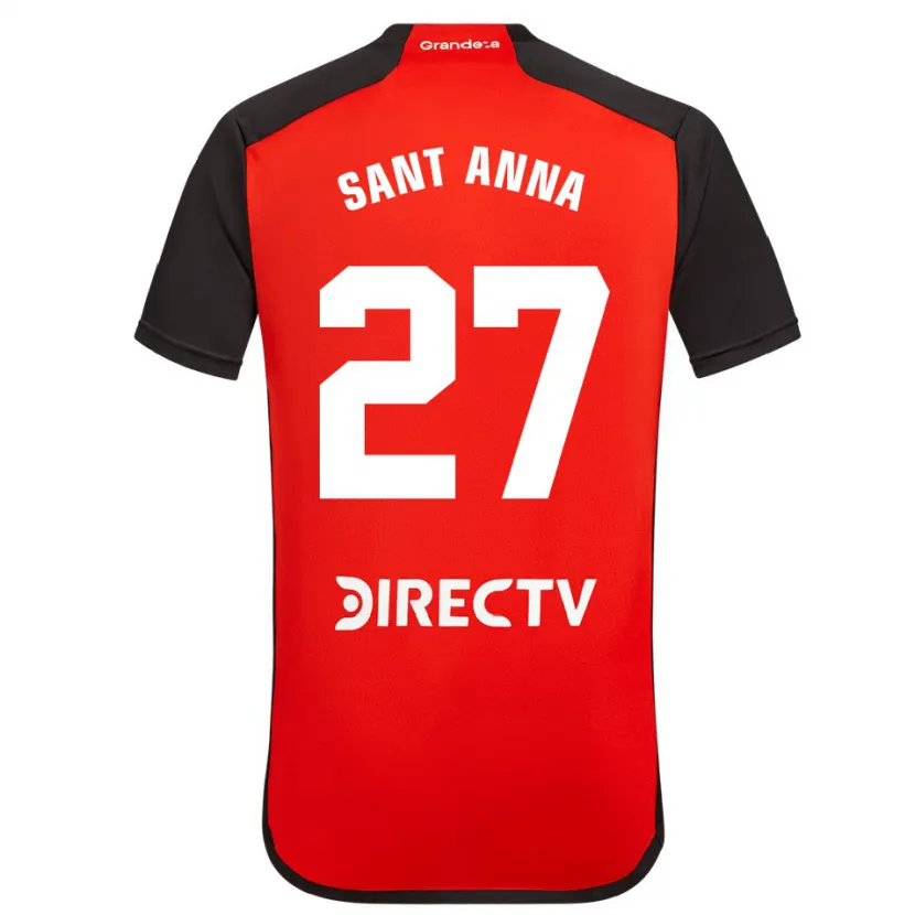 Danxen Kid Agustín Sant Anna #27 Red Black White Away Jersey 2024/25 T-Shirt