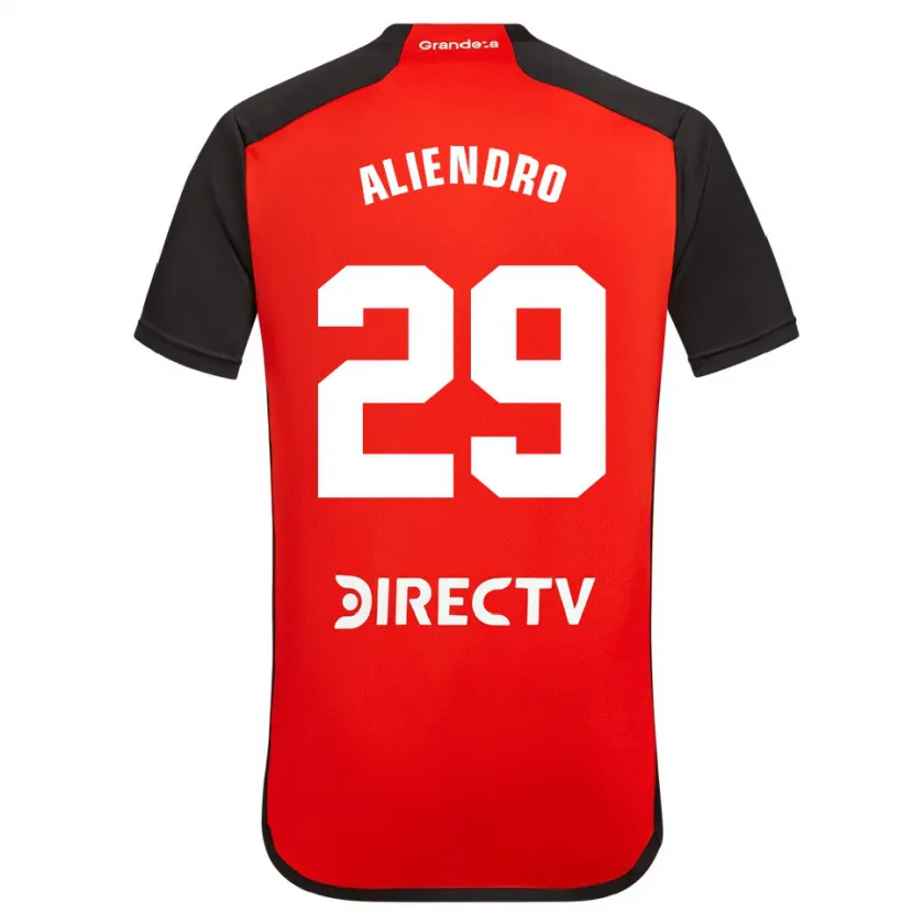 Danxen Kid Rodrigo Aliendro #29 Red Black White Away Jersey 2024/25 T-Shirt