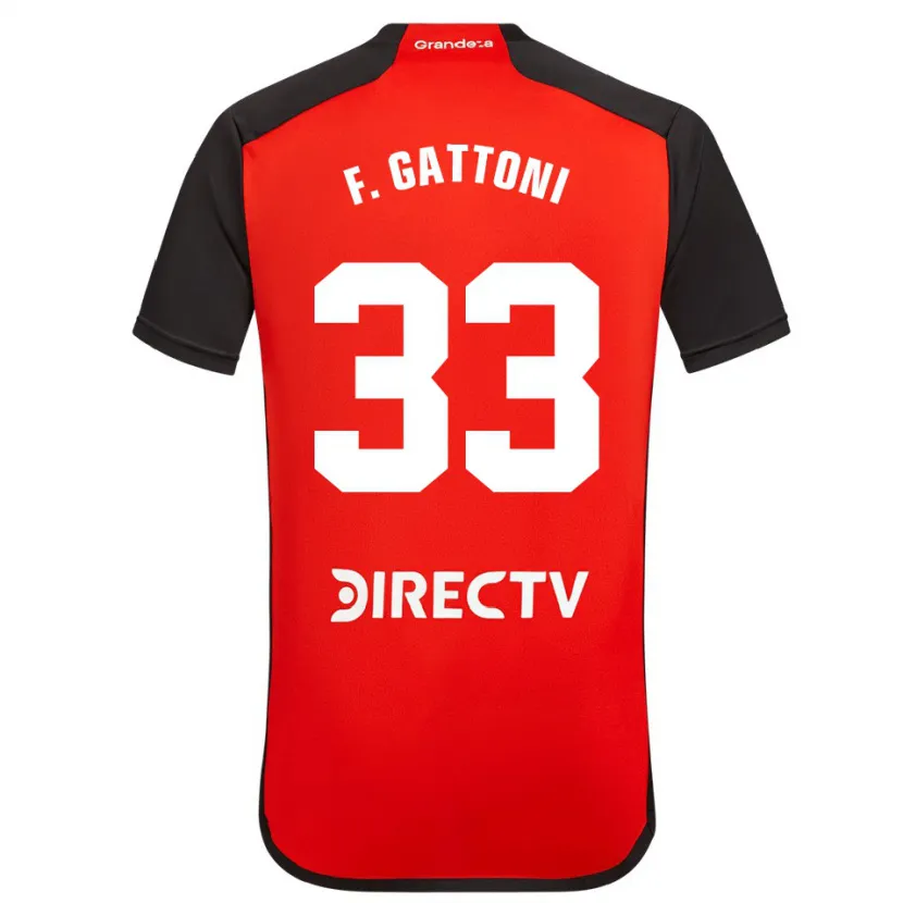 Danxen Kid Federico Gattoni #33 Red Black White Away Jersey 2024/25 T-Shirt