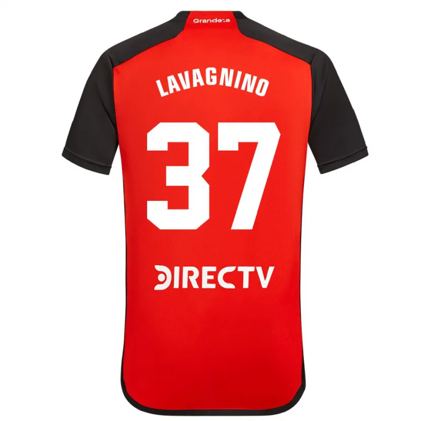 Danxen Kid Lucas Lavagnino #37 Red Black White Away Jersey 2024/25 T-Shirt