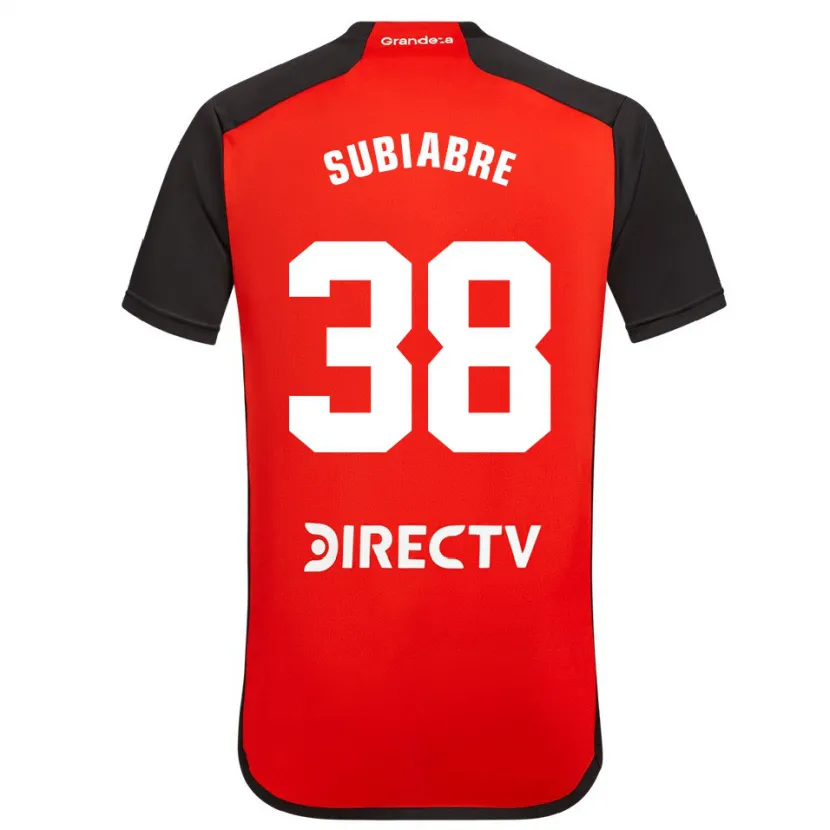 Danxen Kid Ian Subiabre #38 Red Black White Away Jersey 2024/25 T-Shirt