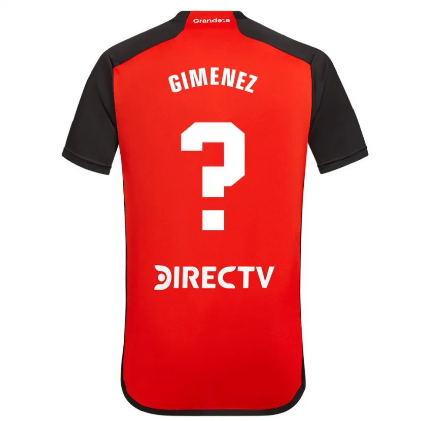 Danxen Kid Ulises Giménez #0 Red Black White Away Jersey 2024/25 T-Shirt