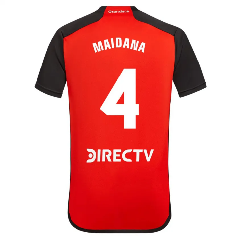 Danxen Kid Jonatan Maidana #4 Red Black White Away Jersey 2024/25 T-Shirt