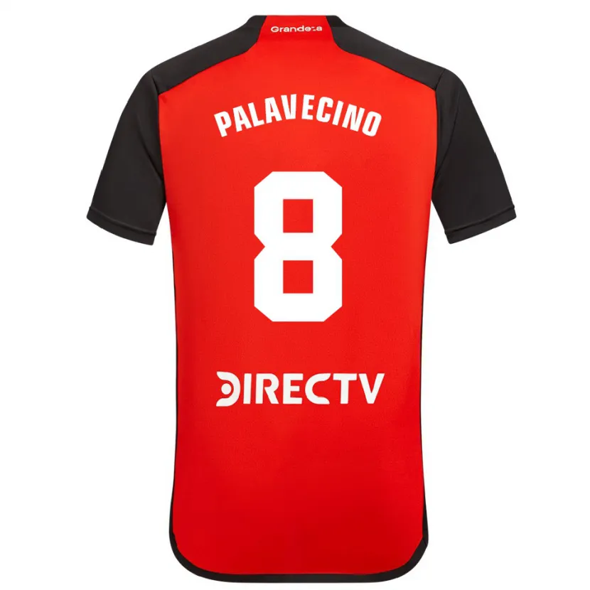 Danxen Kid Agustín Palavecino #8 Red Black White Away Jersey 2024/25 T-Shirt