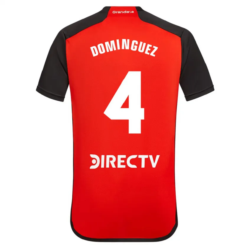 Danxen Kid Evelyn Sofía Domínguez #4 Red Black White Away Jersey 2024/25 T-Shirt