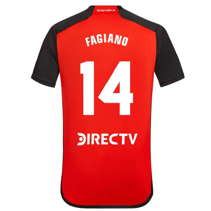 Danxen Kid Paloma Fagiano #14 Red Black White Away Jersey 2024/25 T-Shirt