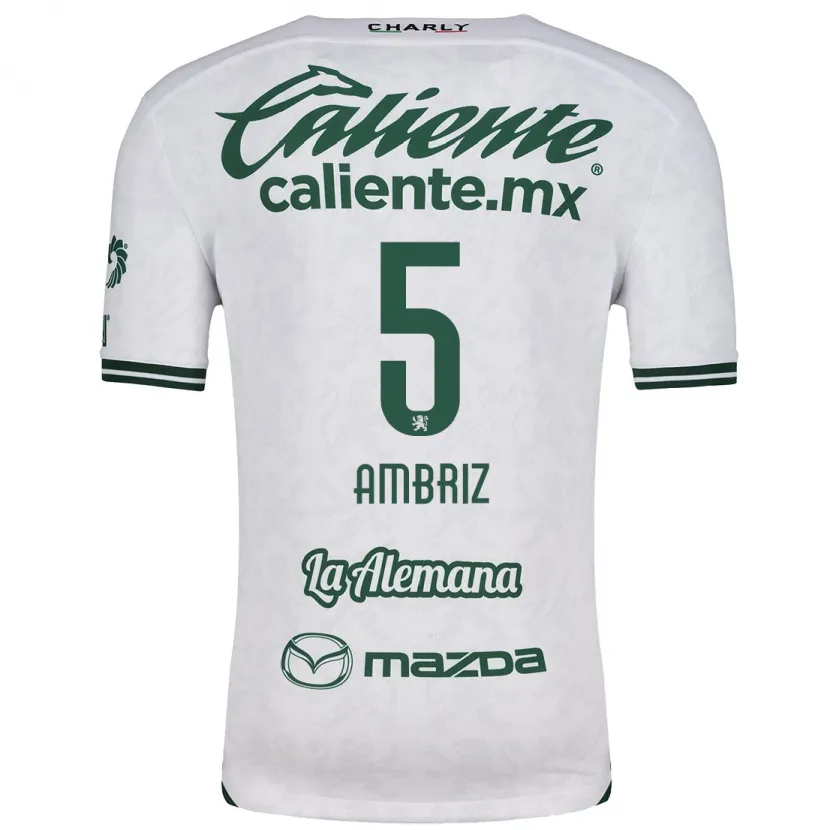 Danxen Kid Fidel Ambríz #5 White Green Away Jersey 2024/25 T-Shirt