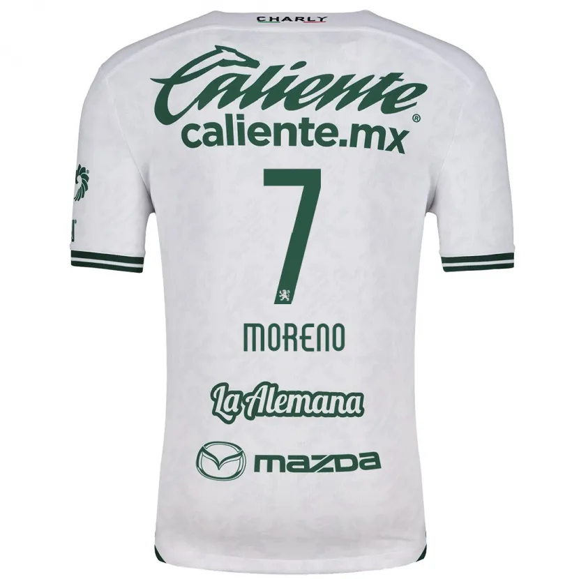 Danxen Kid Iván Moreno #7 White Green Away Jersey 2024/25 T-Shirt