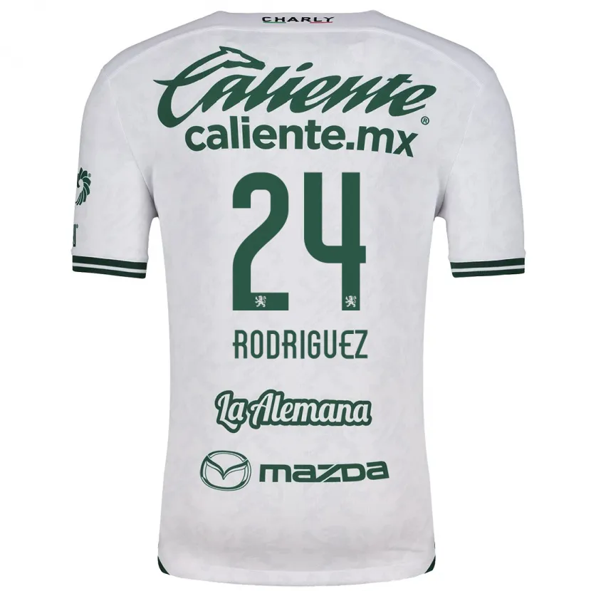 Danxen Kid Osvaldo Rodríguez #24 White Green Away Jersey 2024/25 T-Shirt