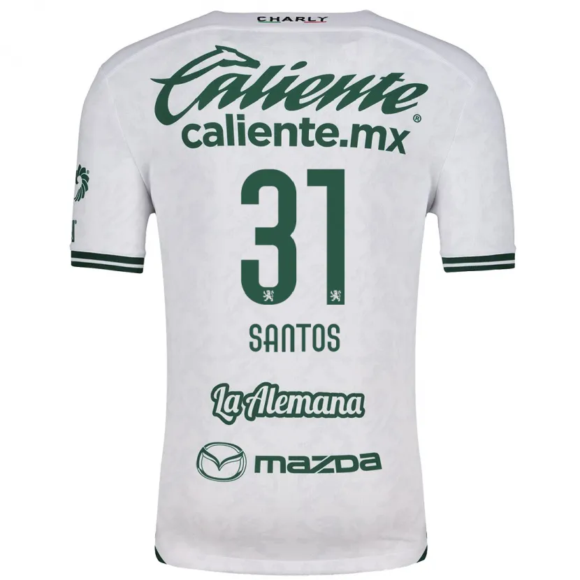 Danxen Kid Sebastián Santos #31 White Green Away Jersey 2024/25 T-Shirt