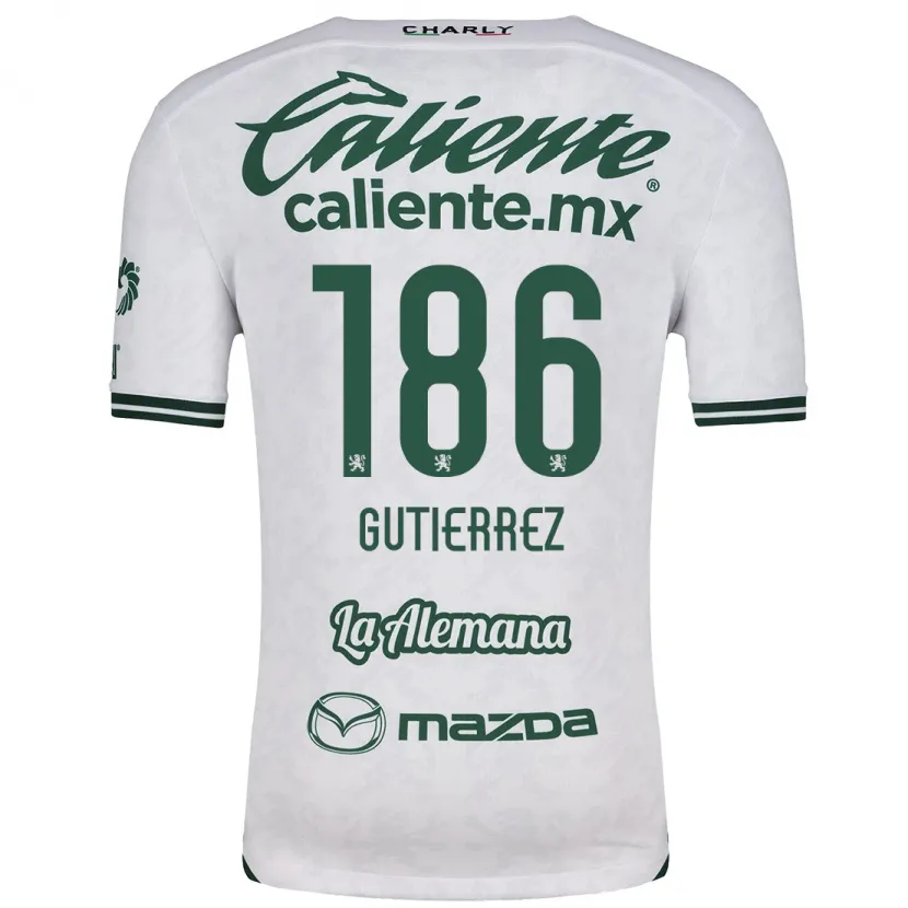 Danxen Kid Alan Gutiérrez #186 White Green Away Jersey 2024/25 T-Shirt