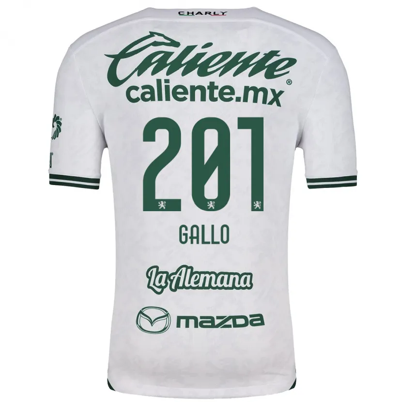 Danxen Kid Andrés Gallo #201 White Green Away Jersey 2024/25 T-Shirt