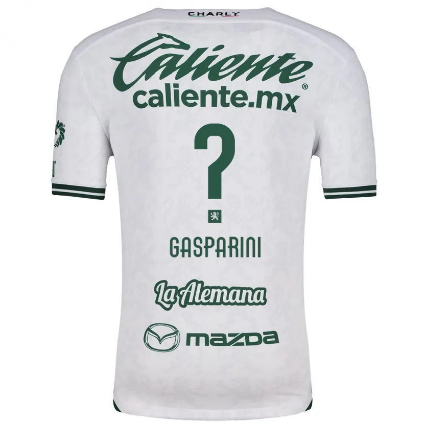 Danxen Kid Joaquín Gasparini #0 White Green Away Jersey 2024/25 T-Shirt