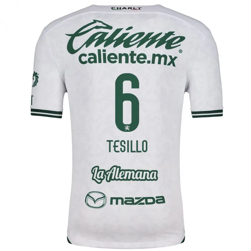 Danxen Kid William Tesillo #6 White Green Away Jersey 2024/25 T-Shirt