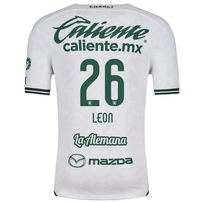 Danxen Kid Armando León #26 White Green Away Jersey 2024/25 T-Shirt