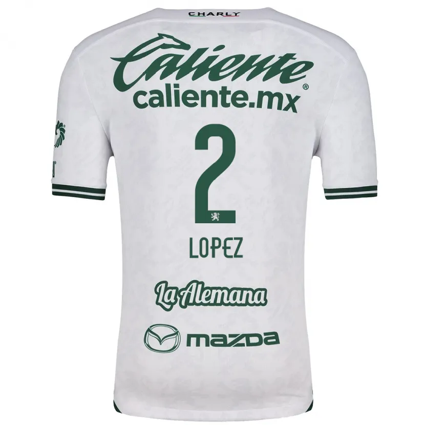 Danxen Kid Vanessa López #2 White Green Away Jersey 2024/25 T-Shirt