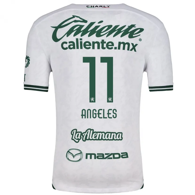 Danxen Kid Lizbeth Ángeles #11 White Green Away Jersey 2024/25 T-Shirt