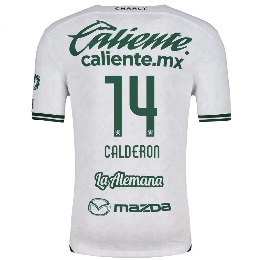 Danxen Kid Daniela Calderón #14 White Green Away Jersey 2024/25 T-Shirt